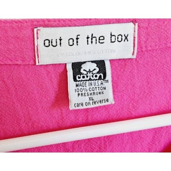 Out of the Box by Color Me Cotton XL Pink Long Sleeve Tunic Cutwork Sleeve - Picture 2 of 6